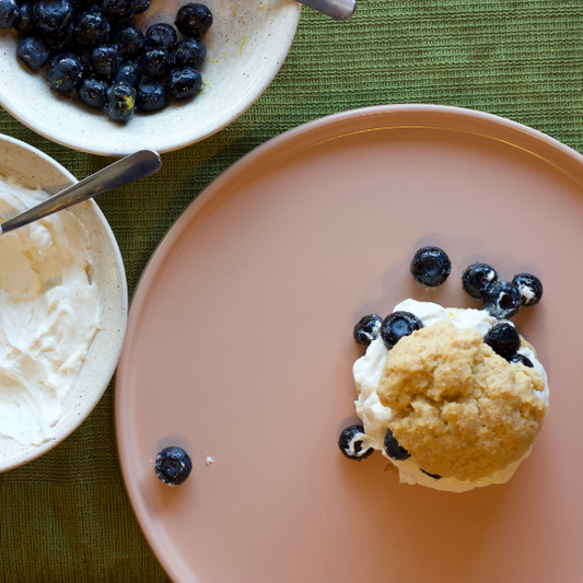 Semolina Shortcakes with Vanilla Cream Mousse