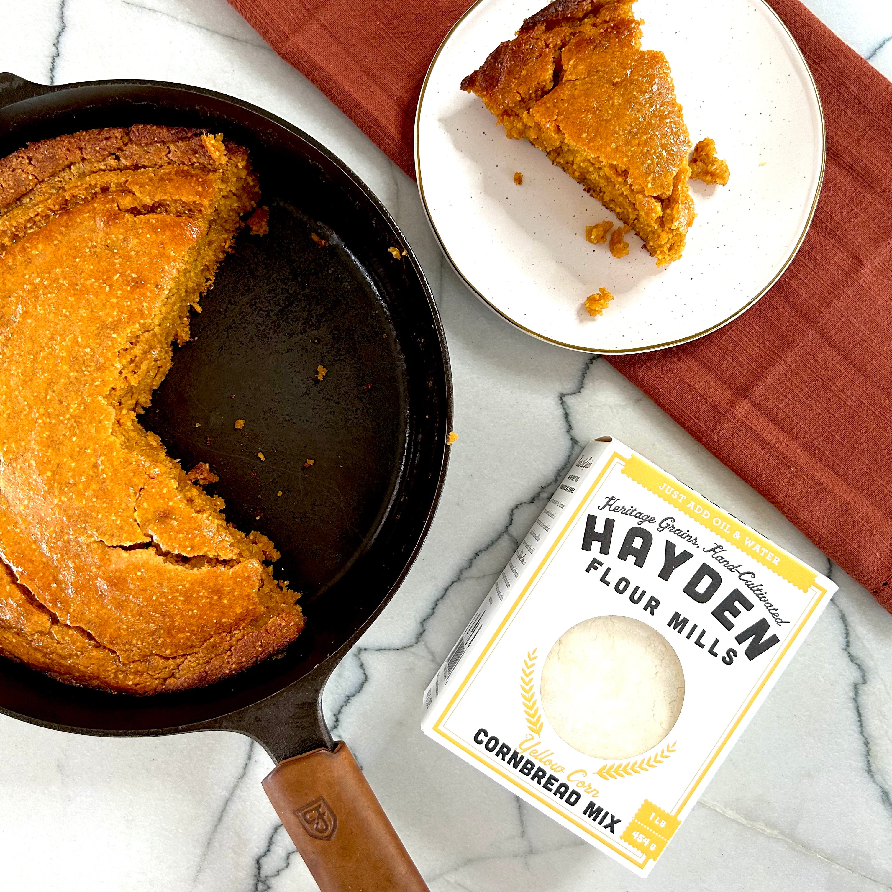 Pumpkin Cornbread Made in Cast Iron Skillet - Tender, Delicious Fall Fave!