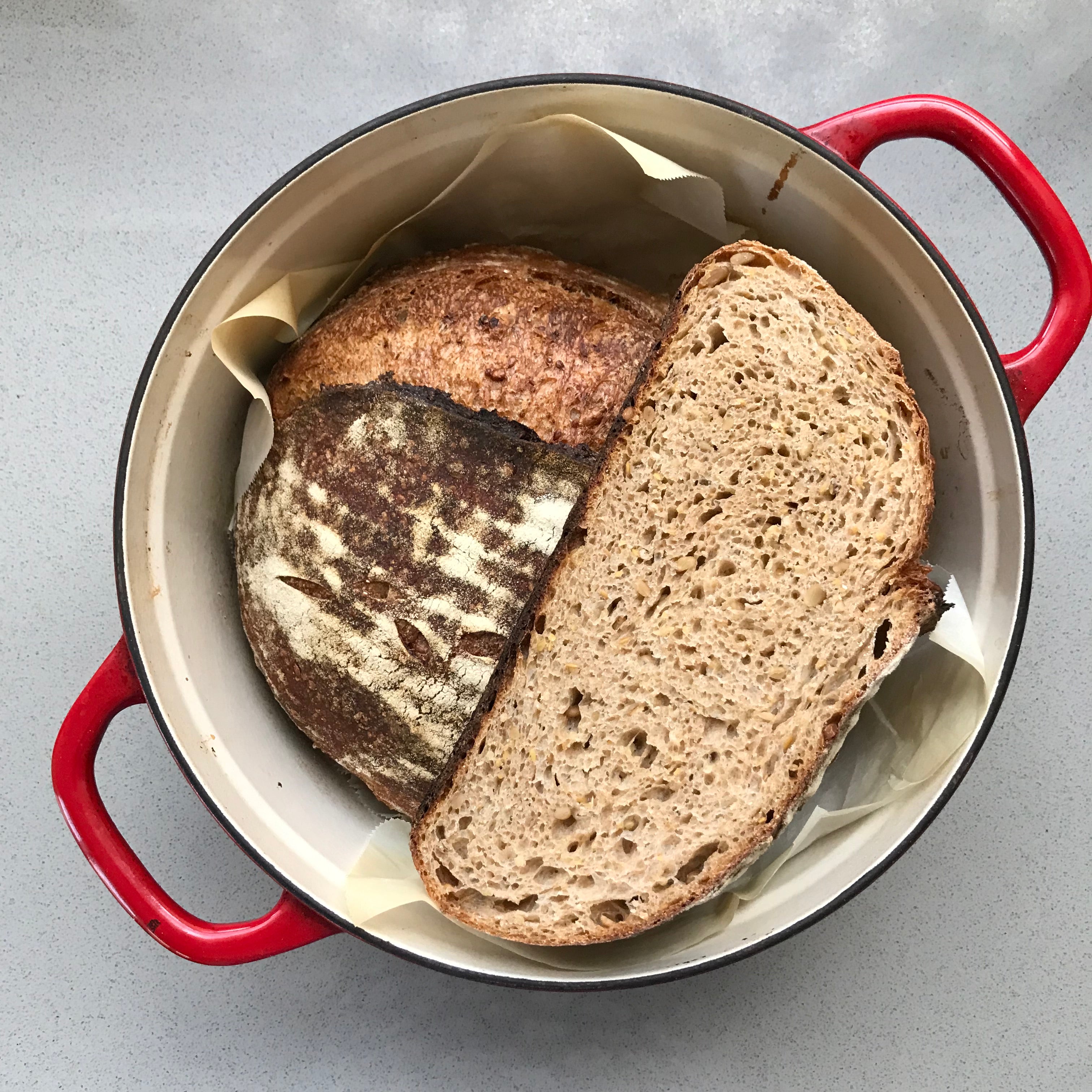 Pan Baked Rye Sourdough Bread