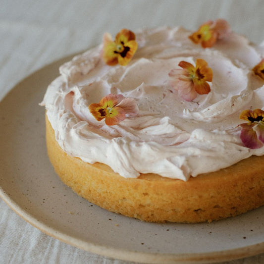 Sour Cream Cake with Mezcal Buttercream