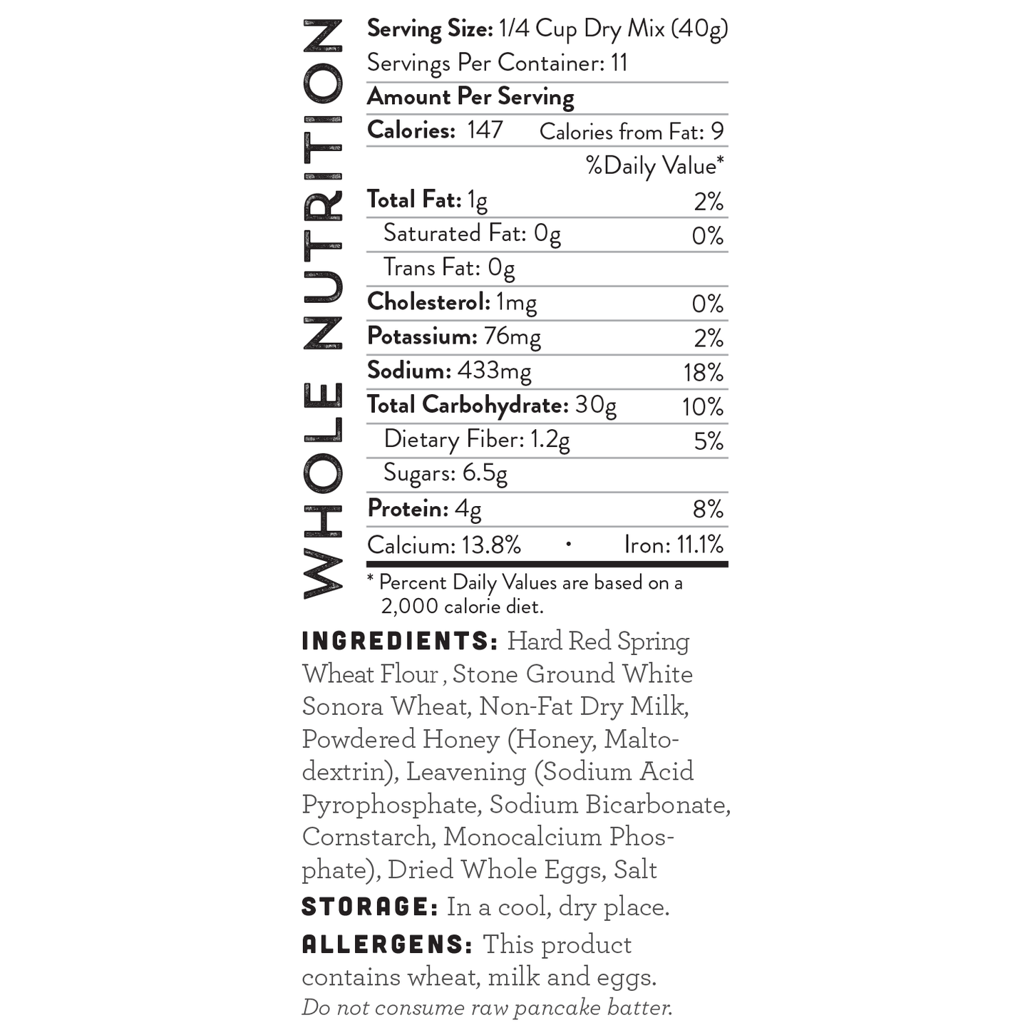 White Sonora Pancake Mix