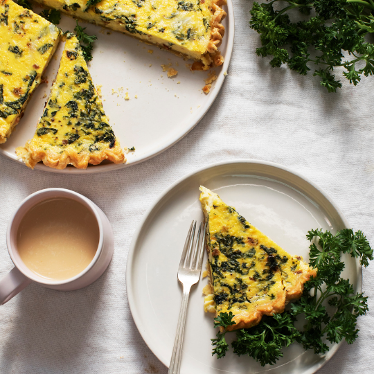 Spinach Quiche with Manchego & Pancetta Hayden Flour Mills